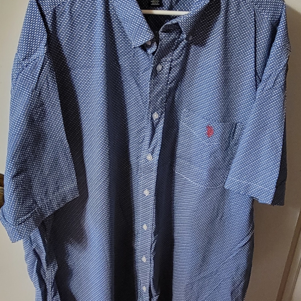 U.S. Polo Assn. Blue and White Casual Shirt